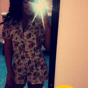 Yellow flower romper